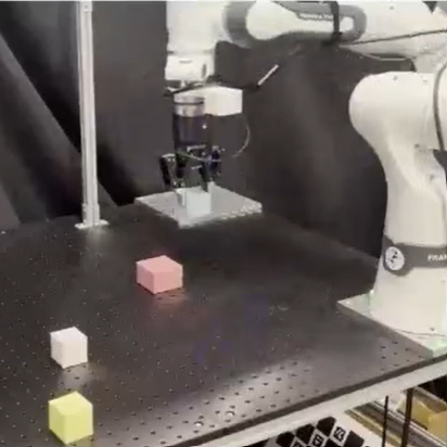 Robot executing on learned domain from demonstration.